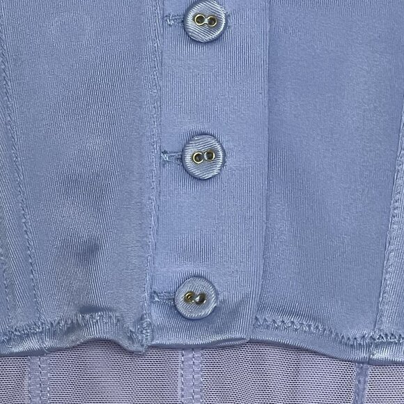 NWT FREE PEOPLE x HAH Knock Out Corset boudoir Top Size Small Blue Periwinkle - Picture 7 of 15